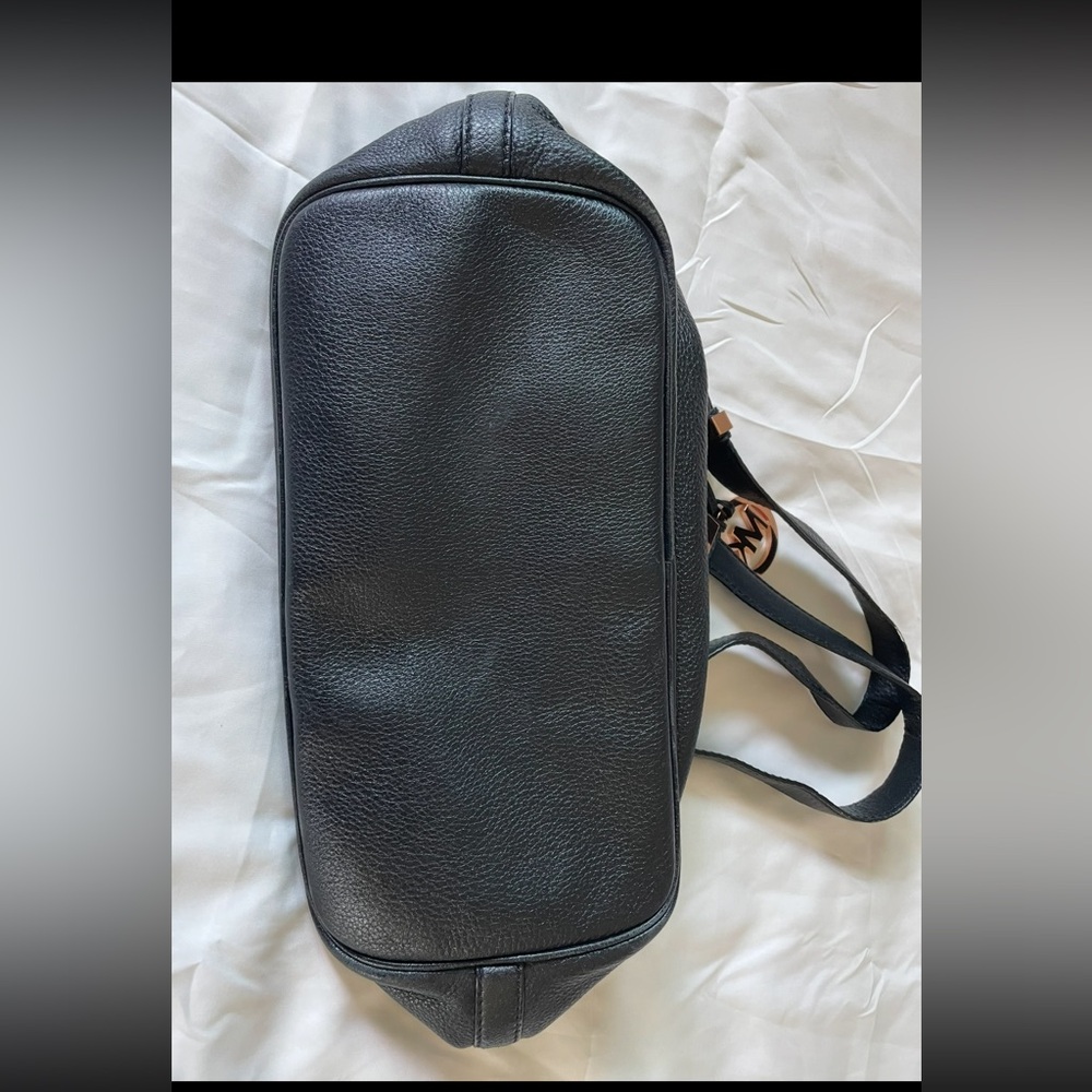 Michael Kors Black Leather Tote Bag - Picture 4 of 16